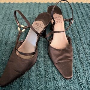 Mootsies Tootsies Black Slingback Heels